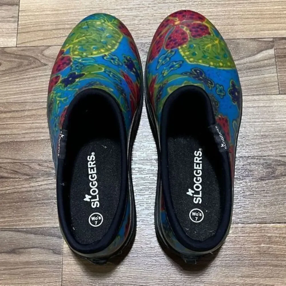 Sloggers Women's Waterproof Rain‎ and Garden Shoe Slip on Midsummer Blue Size 7